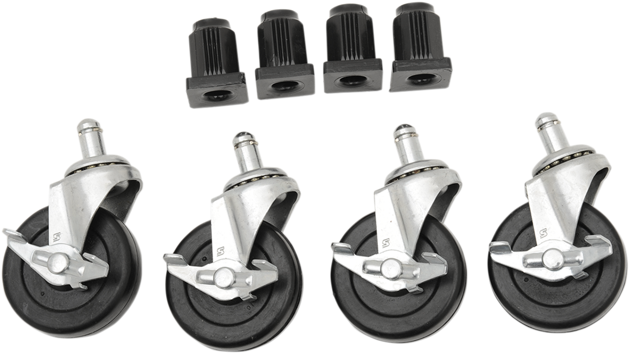 PARTS UNLIMITED TIRE RACK CASTER WHEELS T-RACK WHEELS