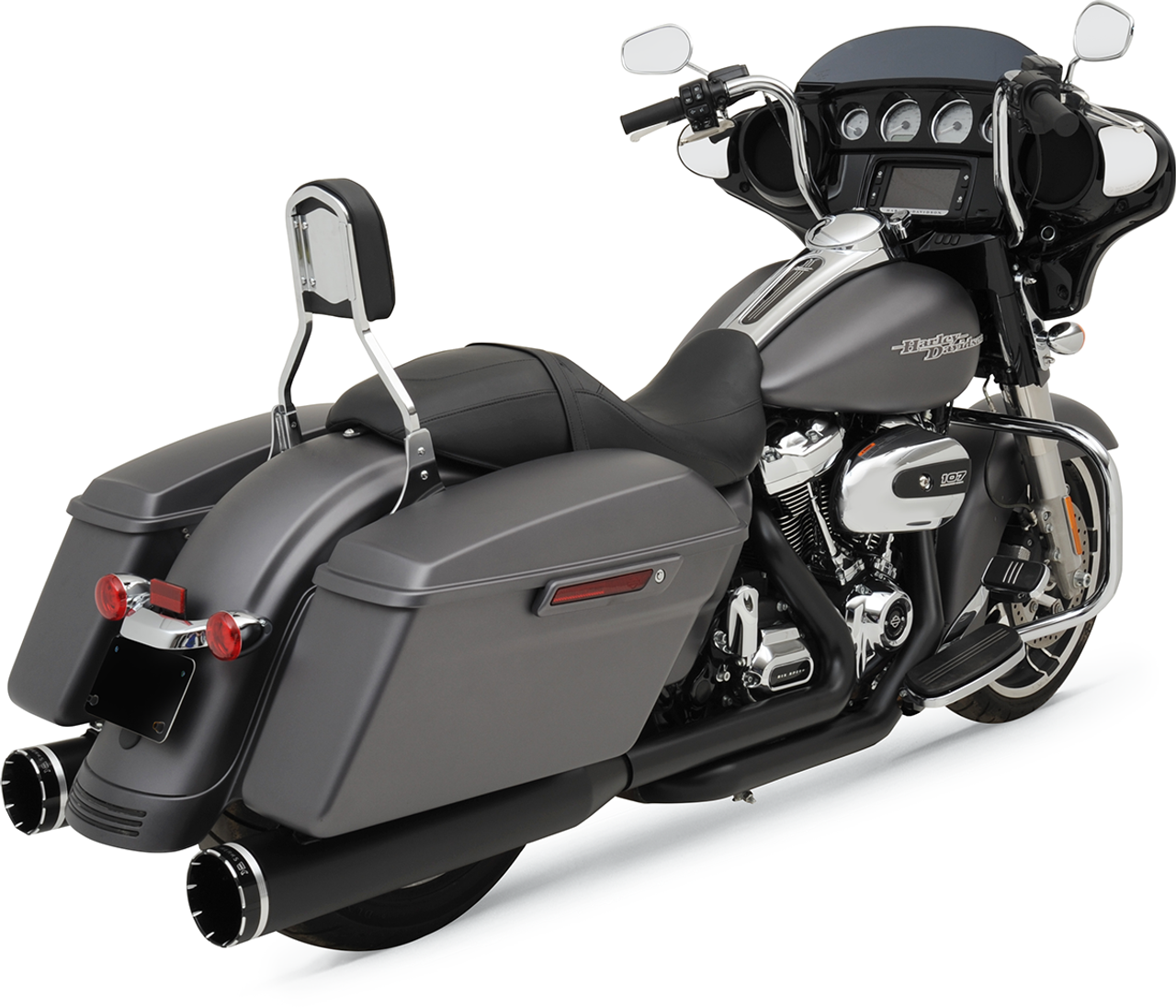 Khrome Werks 2-into-2 Dominator Exhaust System with 4.5" Mufflers Black 2017-2024 Harley Touring 200810A