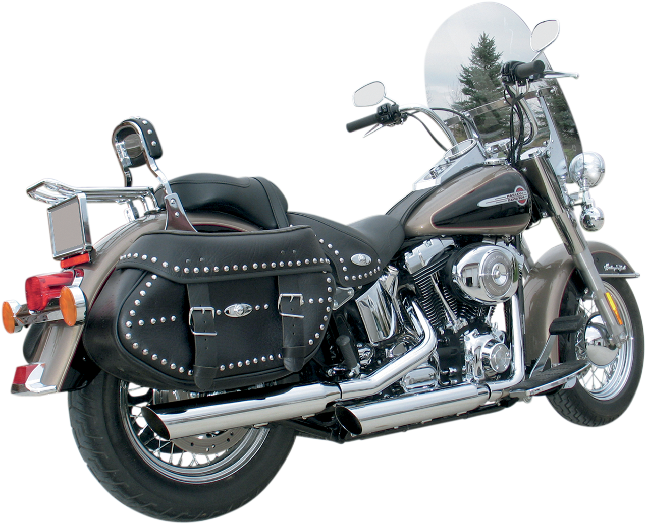 Khrome Werks 3 HP-Plus Slip-On Slant-Down Mufflers for 2007-2017 Harley Softail 202355