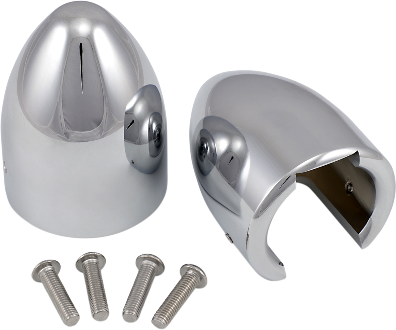 BARON Fork Bullets/Axle Nut Covers - Chrome BA-7800U