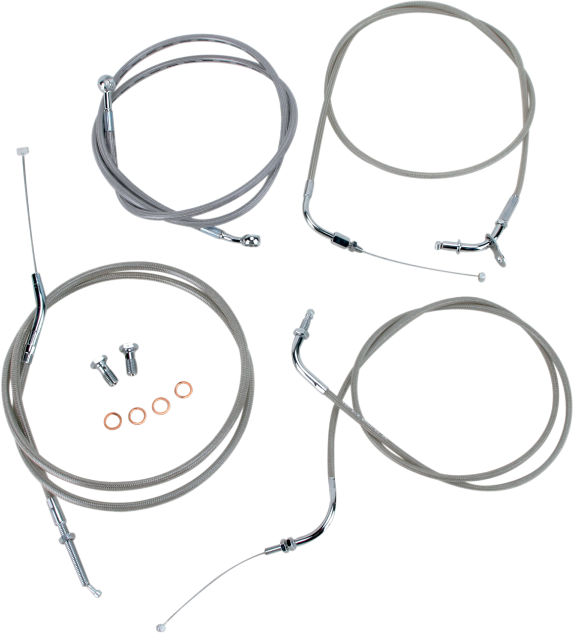 BARON Cable Line Kit - 18" - 20" - XVS650CL - Stainless Steel BA-8015KT-18