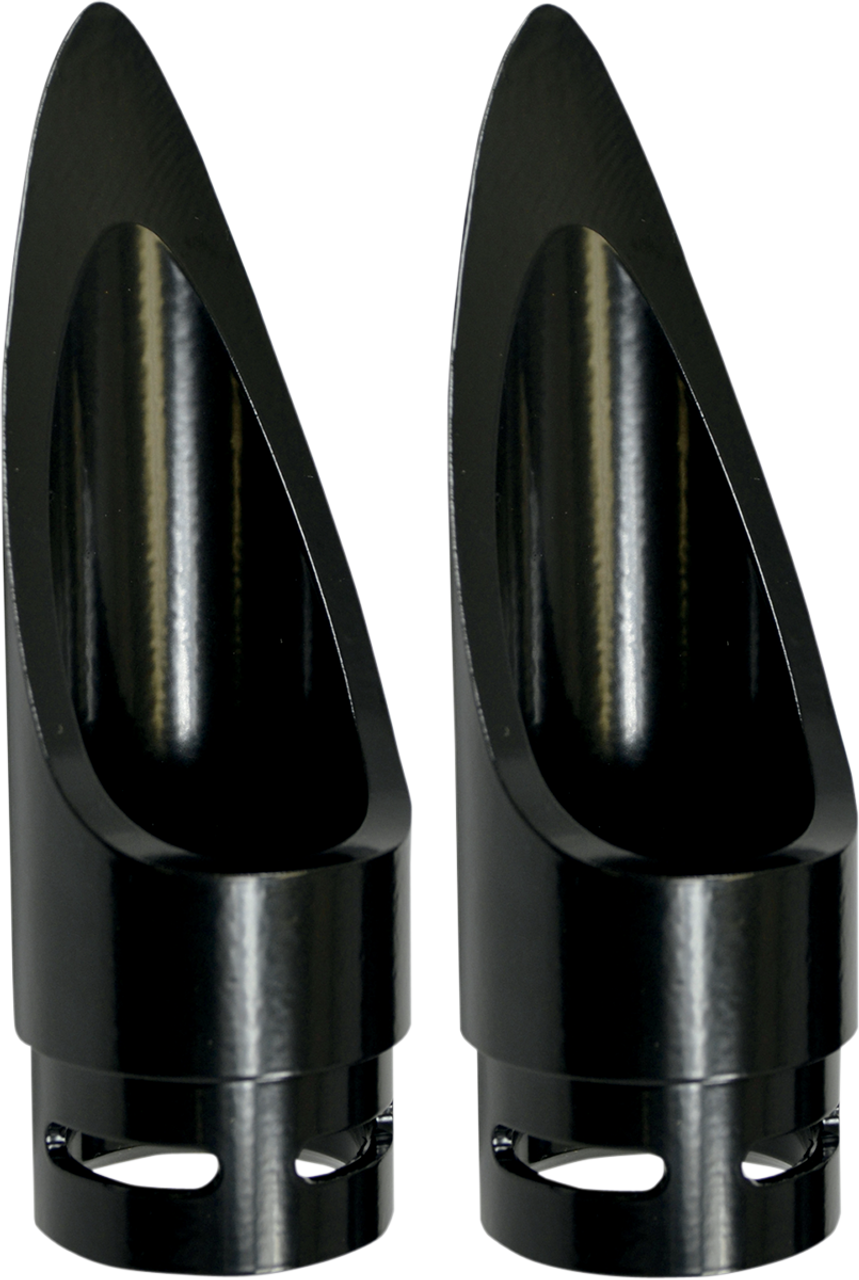 BARON Exhaust Tip - Black - Scalloped BA-1100-01B