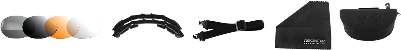 BOBSTER Road Hog II Convertible Sunglasses - Gloss Black - Interchangeable Lens BRH2001