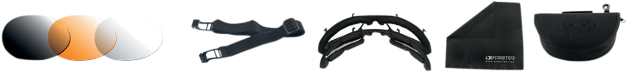 BOBSTER Raptor II Sunglasses - Matte Black - Interchangeable Lens - Lemans BRA201