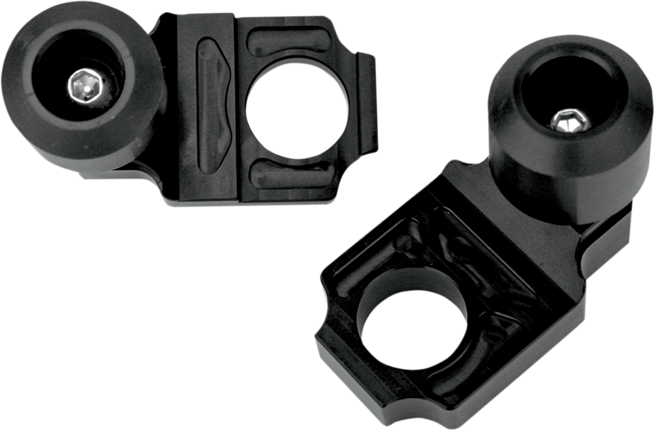 DRIVEN RACING Axle Block Sliders - Aprilia - Black DRAX-109-BK