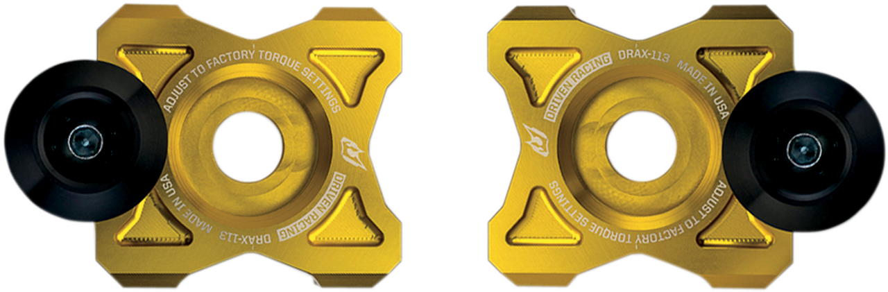 DRIVEN RACING Axle Block Sliders - Kawasaki - Gold DRAX-113-GD