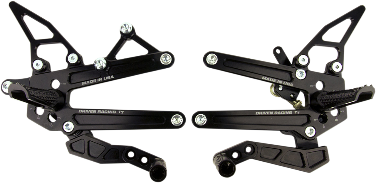 DRIVEN RACING TT Rearset - Triumph 674R DRP-707-BK