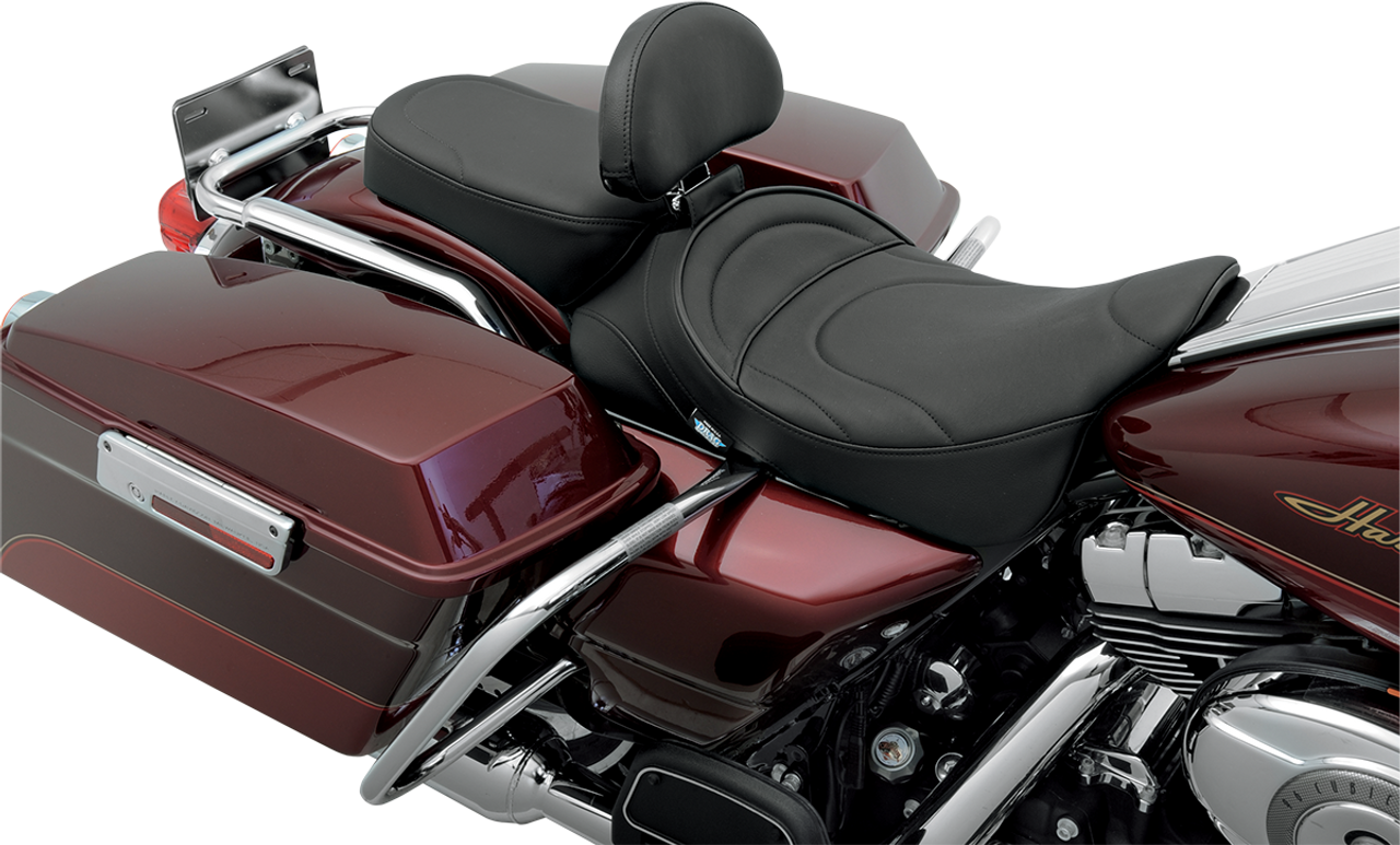 DRAG SPECIALTIES Wide Pillion Seat - Mild Stitched - FL 97+ 0801-0469