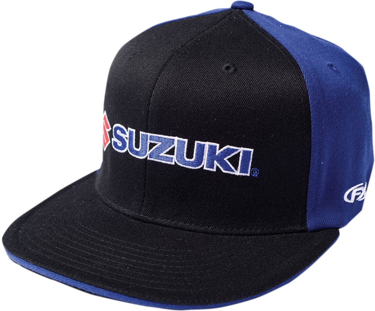 FACTORY EFFEX Suzuki Flexfit‚Â® Hat - Black/Blue - Large/XL 15-88452