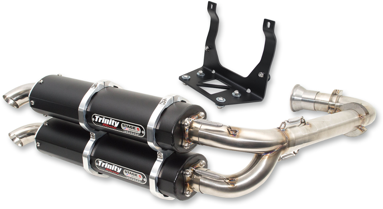 TRINITY RACING Dual Exhaust - Black TR-4161D-BK
