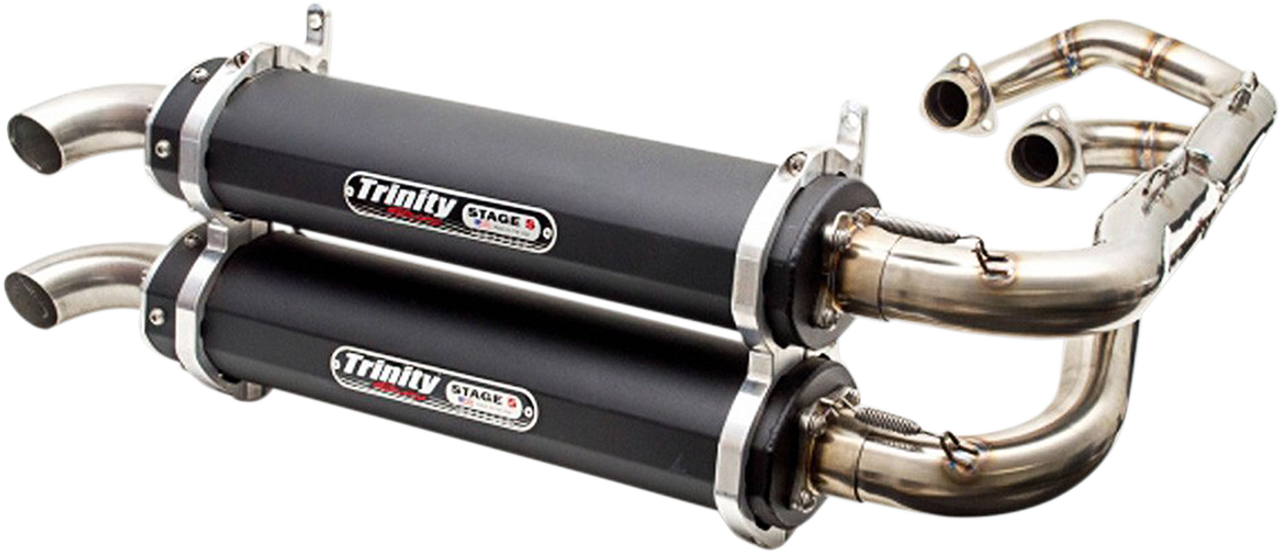 TRINITY RACING Dual Exhaust - Black TR-4162D-BK
