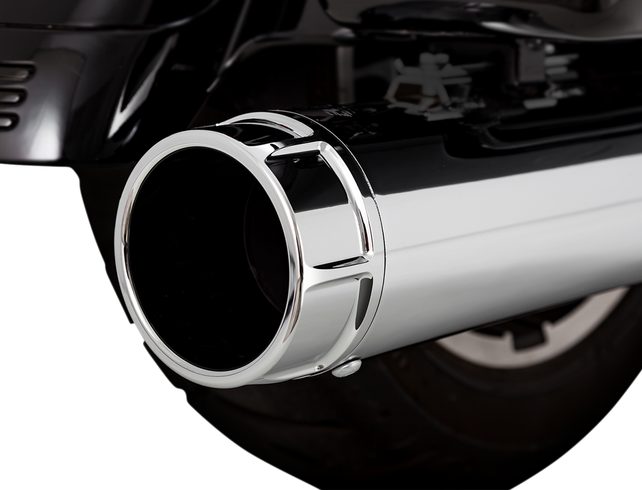 VANCE & HINES 4.5" Torquer Mufflers for '95-'16 FL - Chrome 16673
