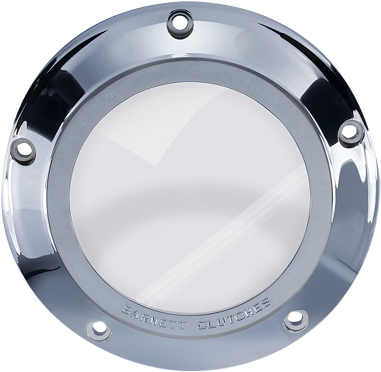 BARNETT '07-'18 Big Twin Chrome/Clear Derby Cover 343-30-43013