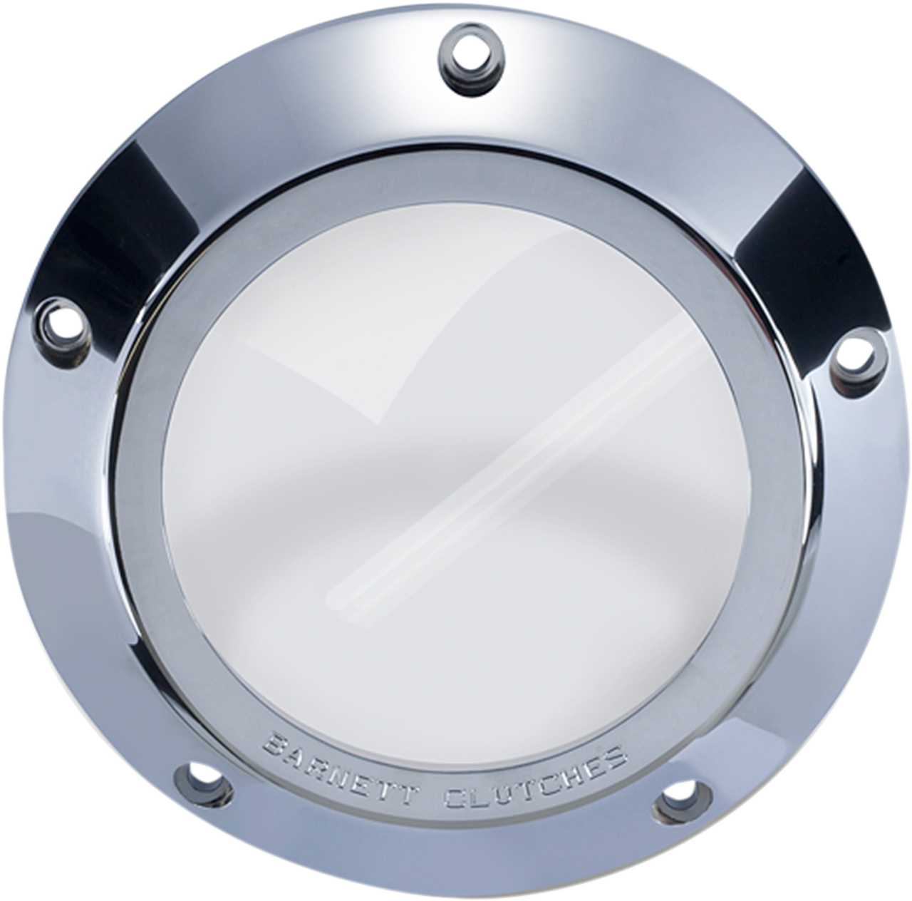 BARNETT '99-'06 Big Twin Chrome/Clear Derby Cover 343-30-43006