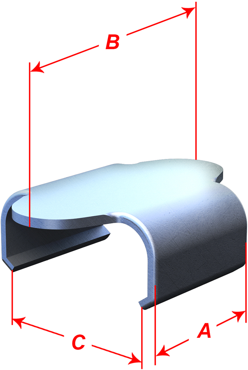 Camso Flat Track Clips 1.640" Total Length 10 Pack AFT120107