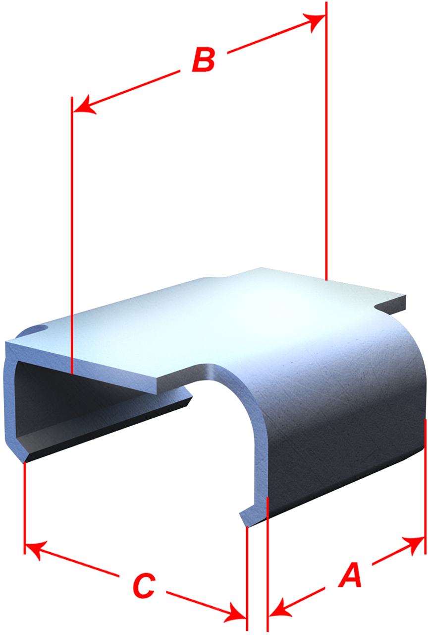 Camso Flat Track Clips 1.536" Total Length 10 Pack AFT120112