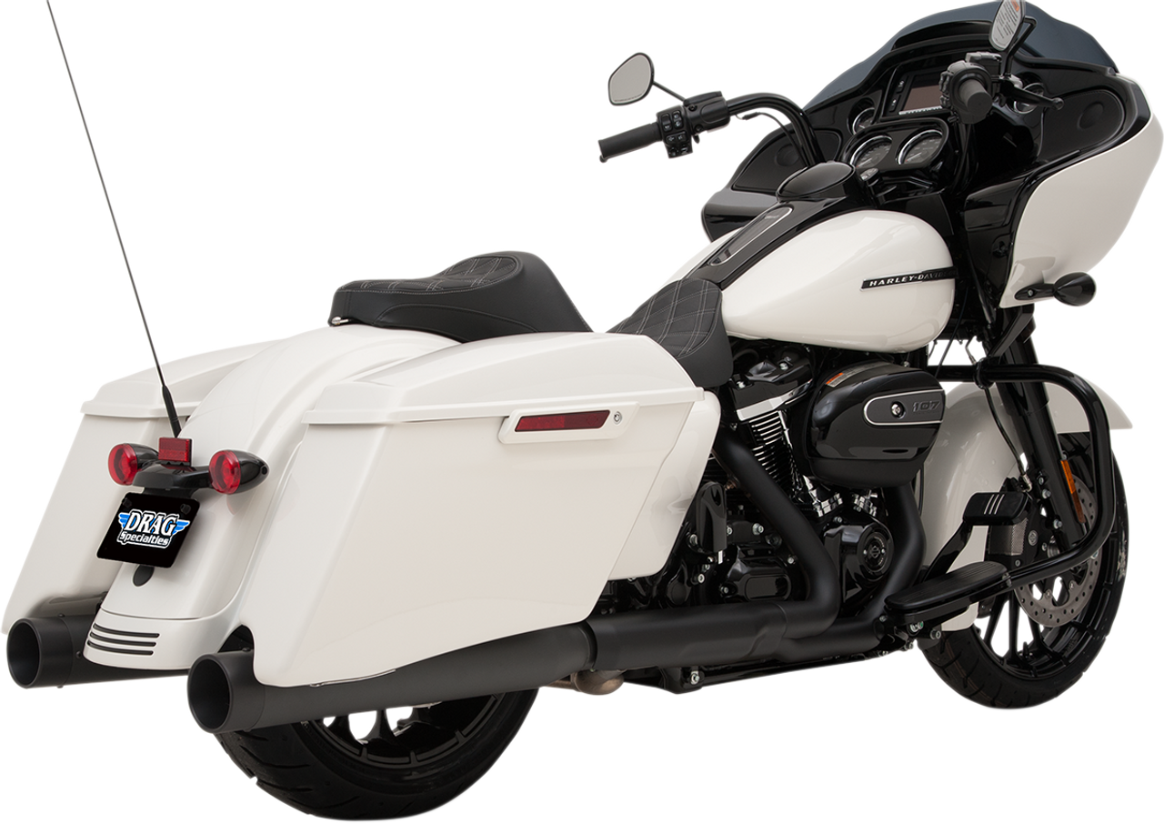 DRAG SPECIALTIES 4" Slip-On Mufflers for FL - Black/Black H00972