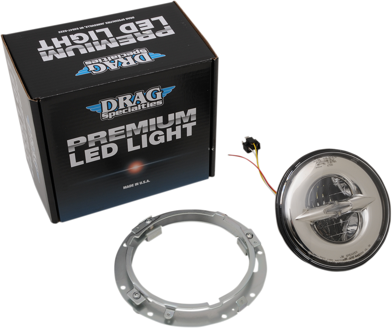 DRAG SPECIALTIES 7" Reflector-Style LED Headlamp - 99-13 Dresser - Chrome 0555844