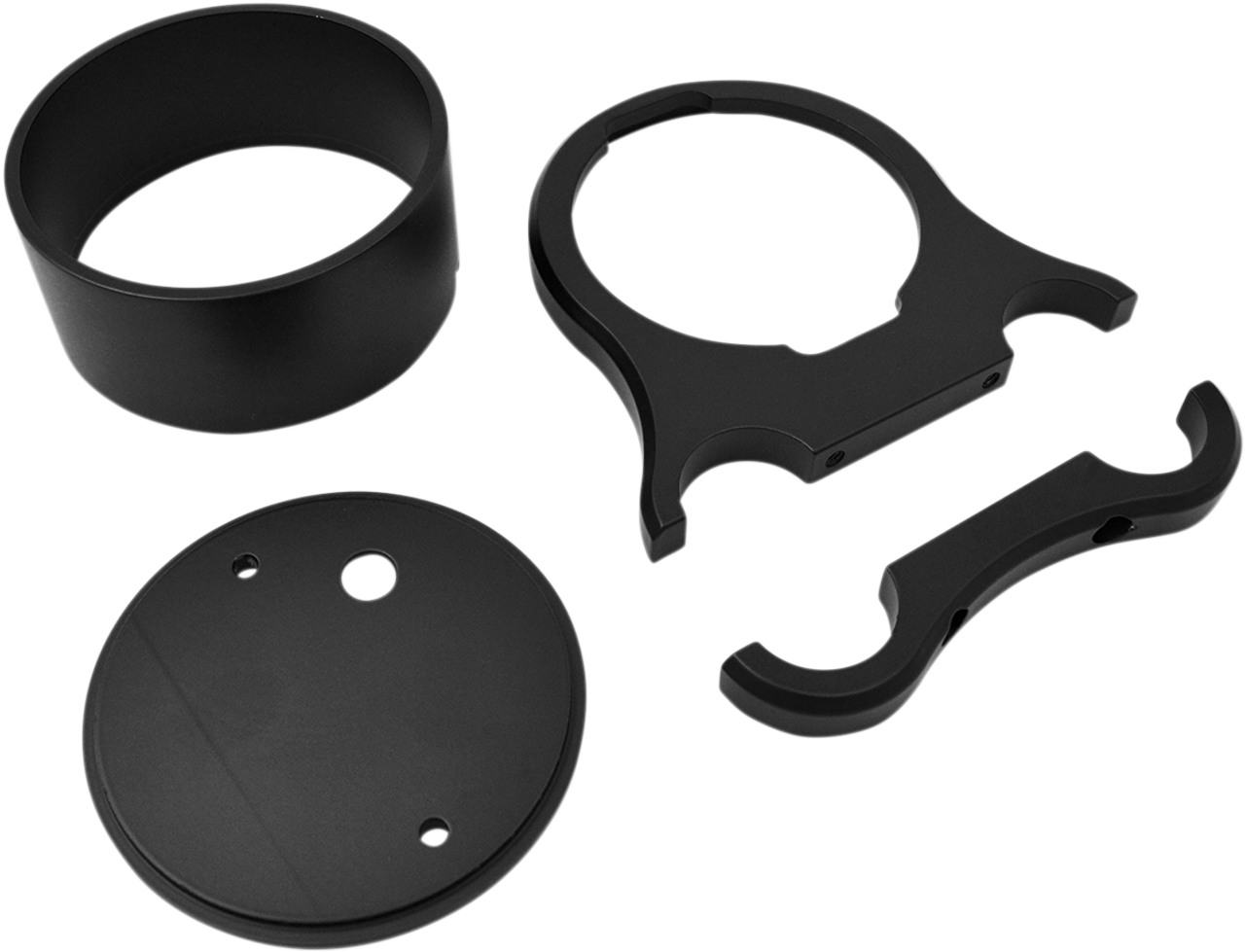 DRAG SPECIALTIES 1.25" T-Bar Single Gauge Mount - Flat Black - For '00-'20 OEM Style Gauges 2201-0201