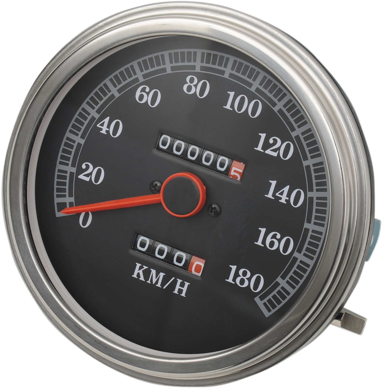 DRAG SPECIALTIES 5" KPH FL-Style 2:1 Speedometer - '89-'95 Black Face 72422KMX