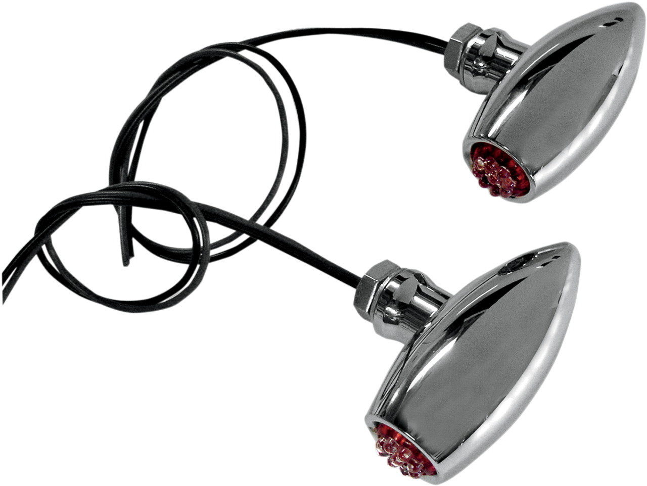 JOKER MACHINE Center-Mount Astro LED Lights - Chrome/Red 05-52RC