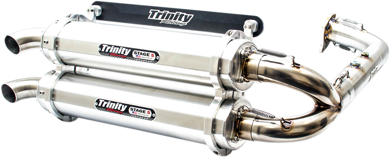 TRINITY RACING Exhaust - Brushed - RZR Pro XP TR-4174D