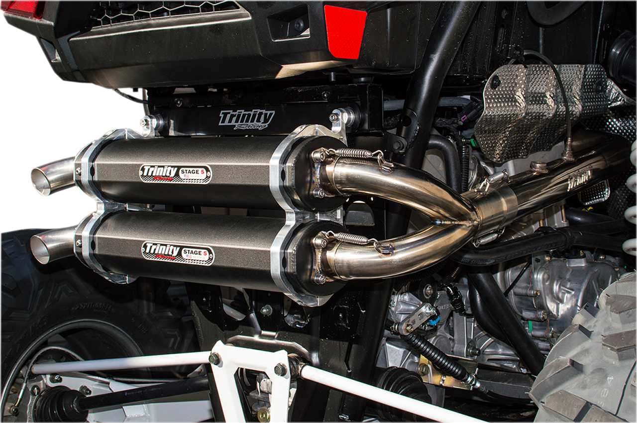 TRINITY RACING Exhaust - Black - RZR Pro XP TR-4174D-BK